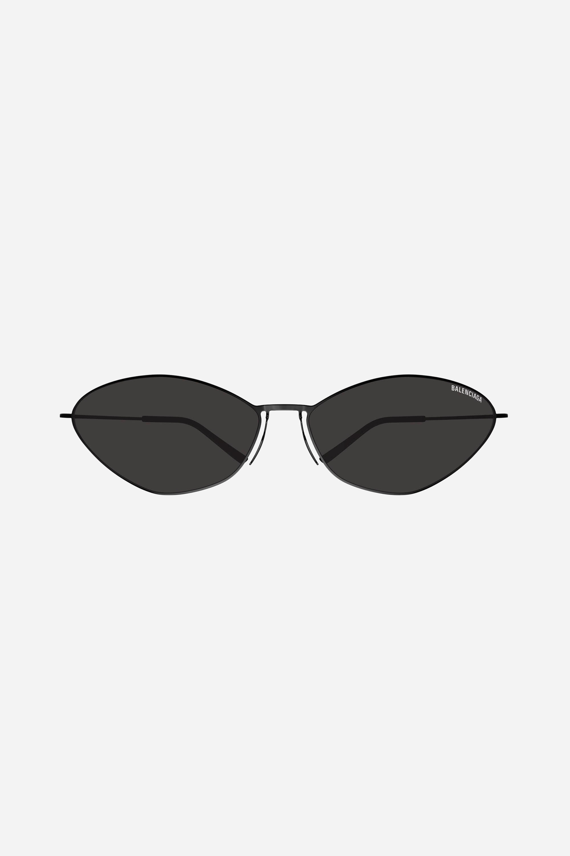 Gafas de sol Balenciaga negras de una pieza metalizadas