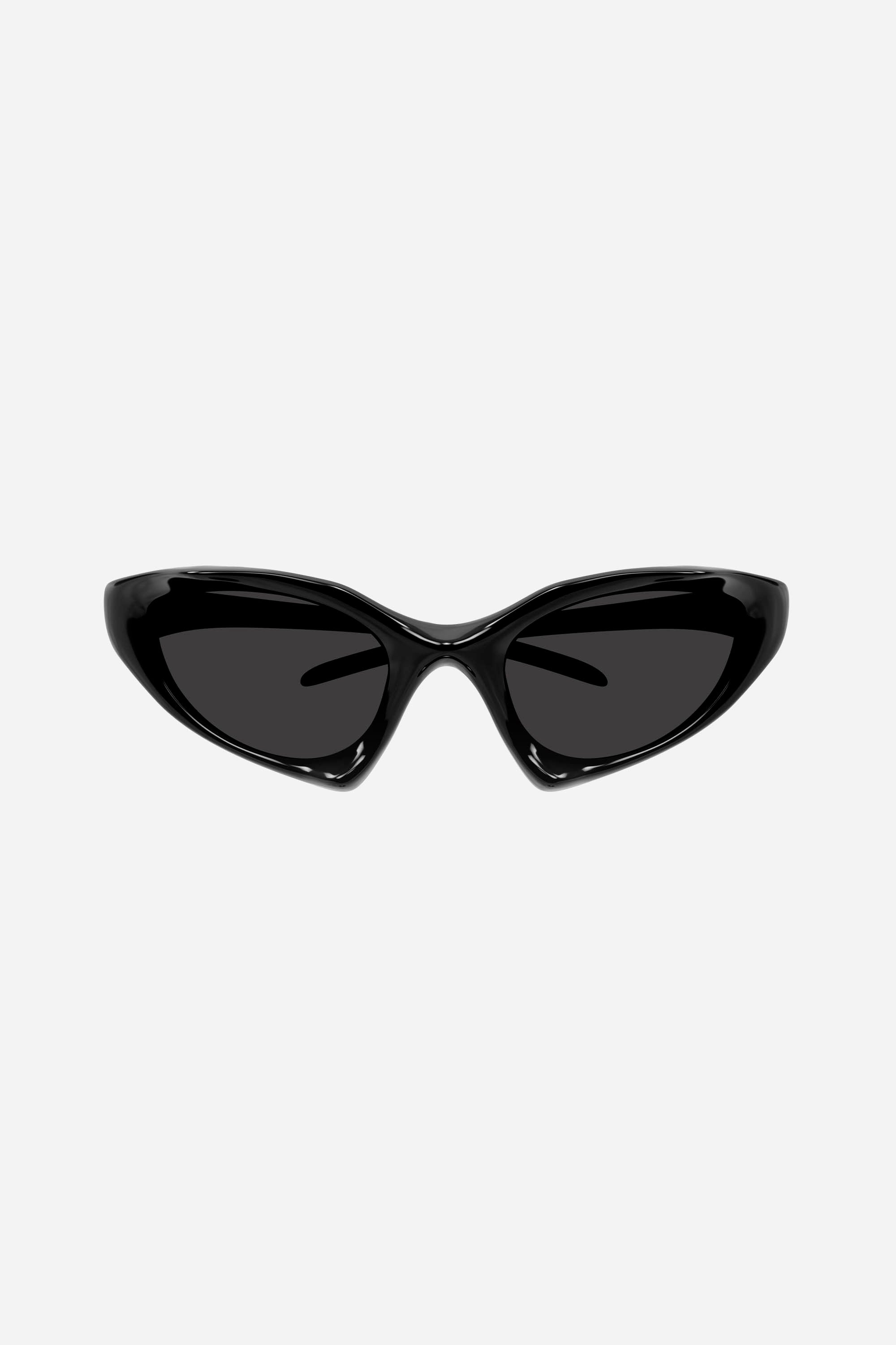 Gafas de sol envolventes negras con lentes grises