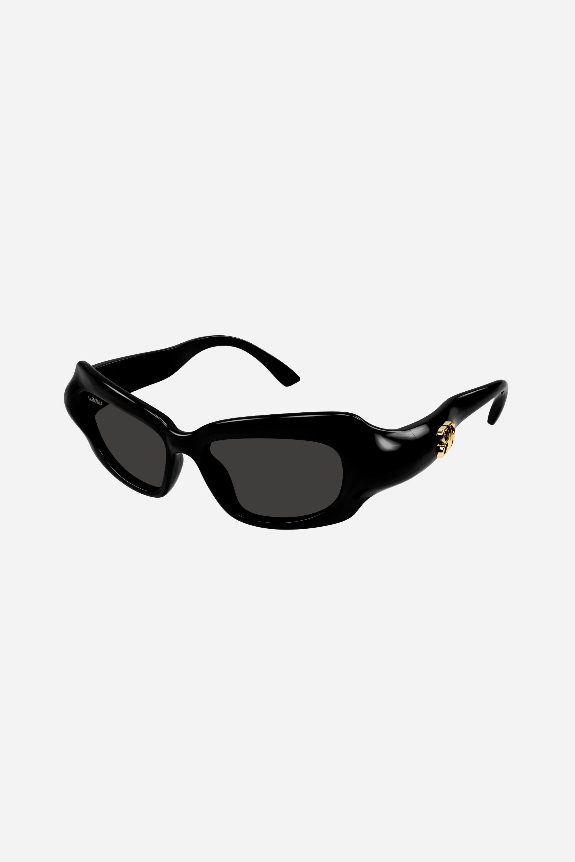Gafas de sol Balenciaga ovaladas negras con lentes grises