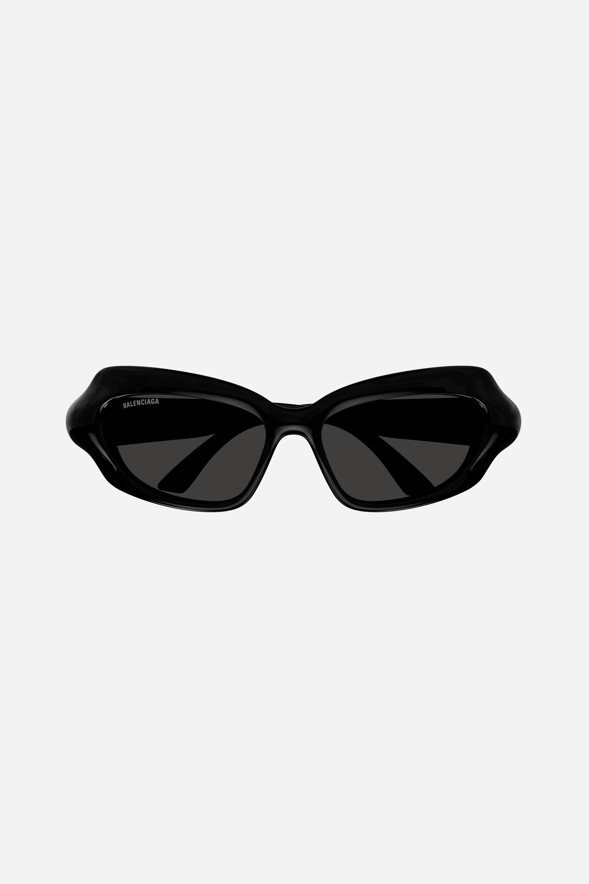Gafas de sol Balenciaga ovaladas negras con lentes grises