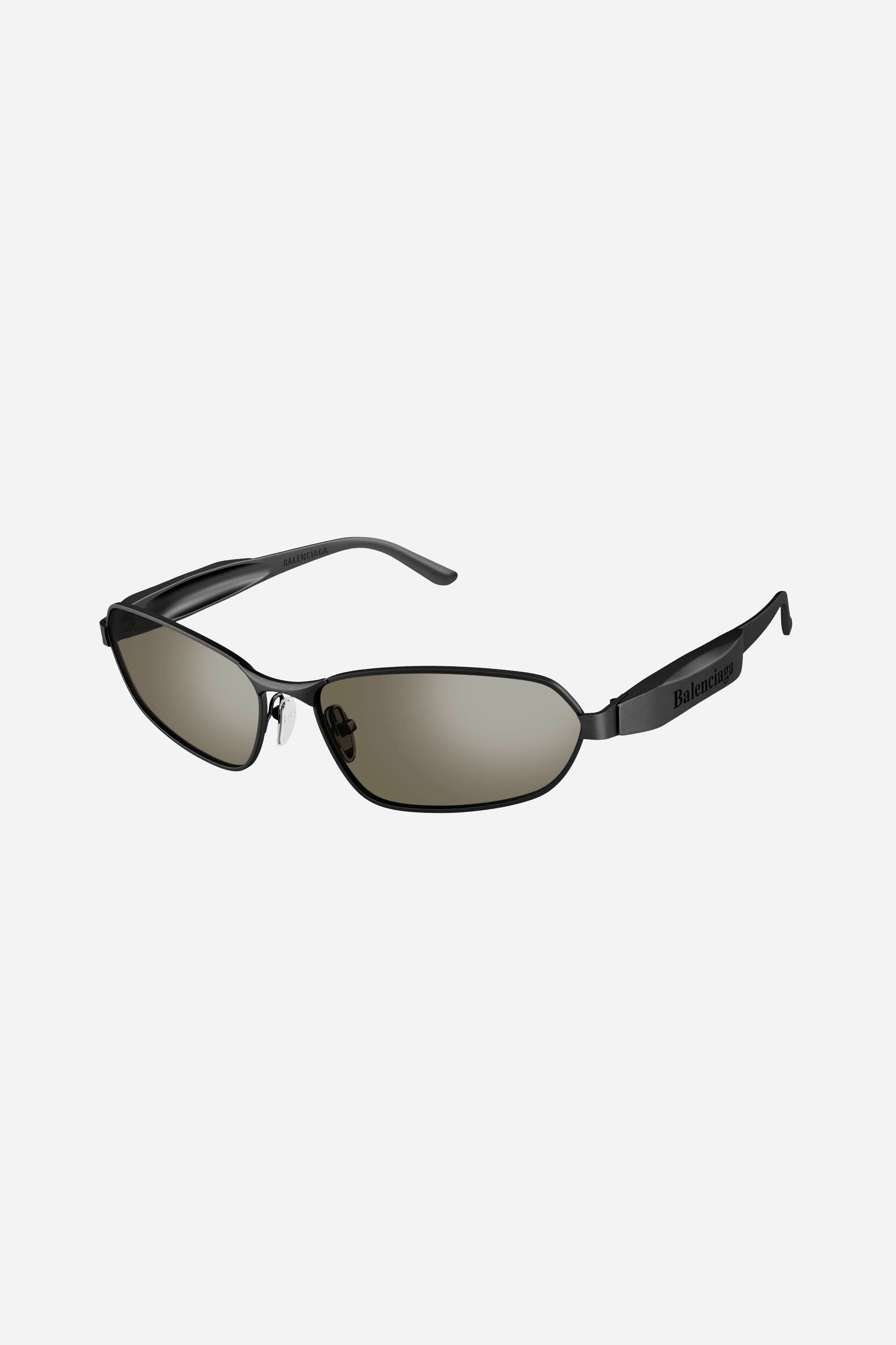 Gafas de sol unisex Balenciaga en gris metalizado