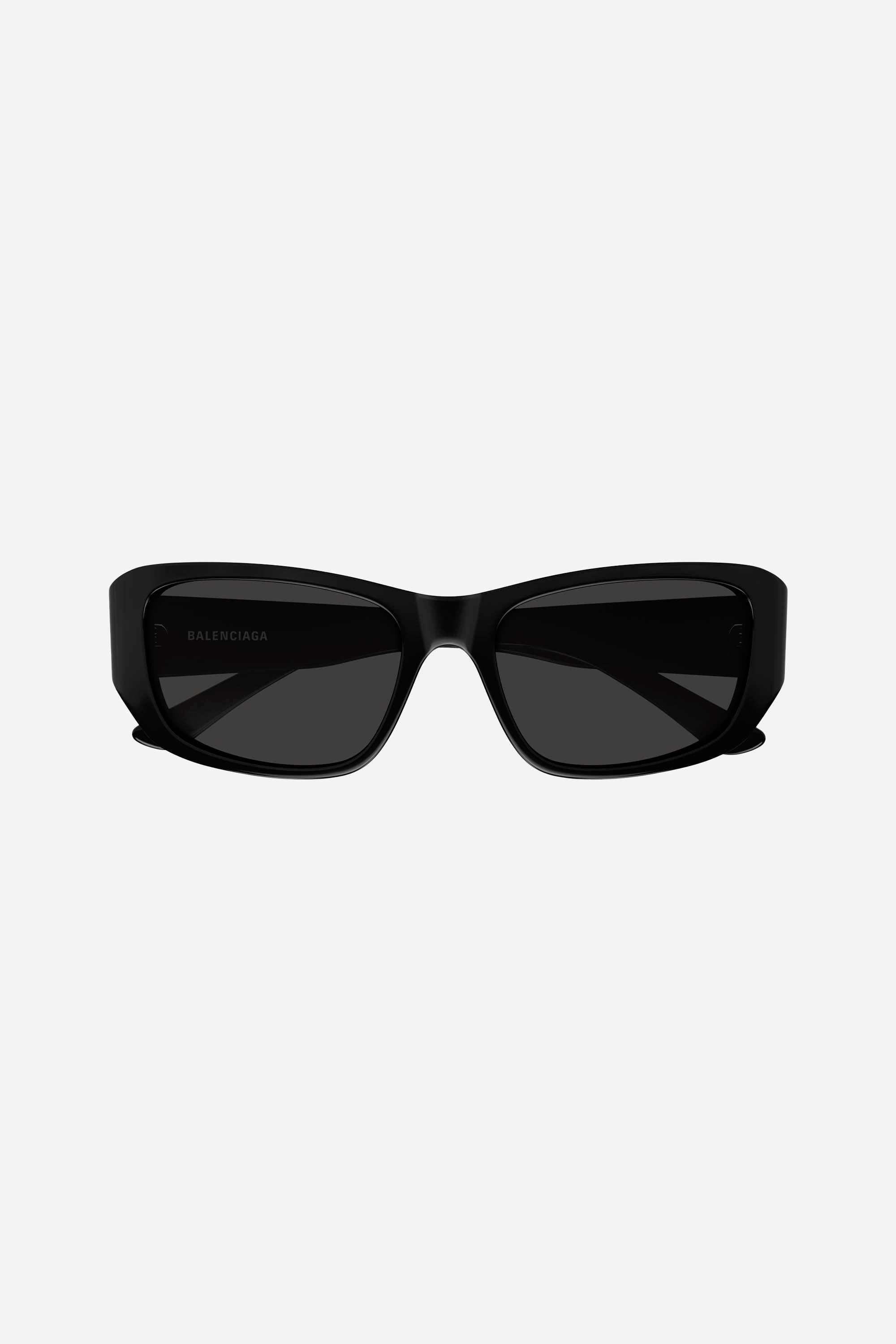 Gafas de sol unisex negras con lente gris