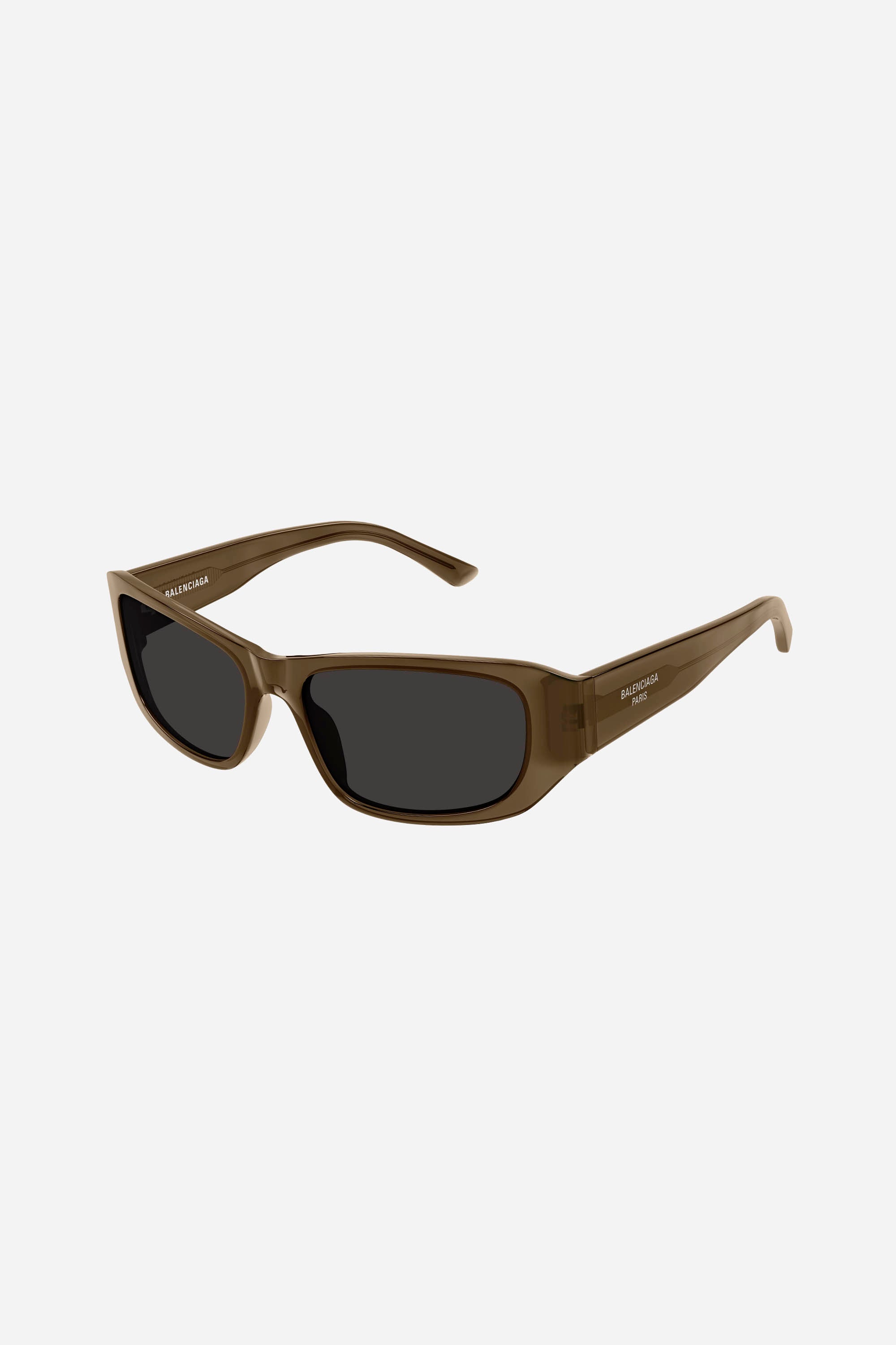 Gafas de sol unisex rectangulares marrones y grises