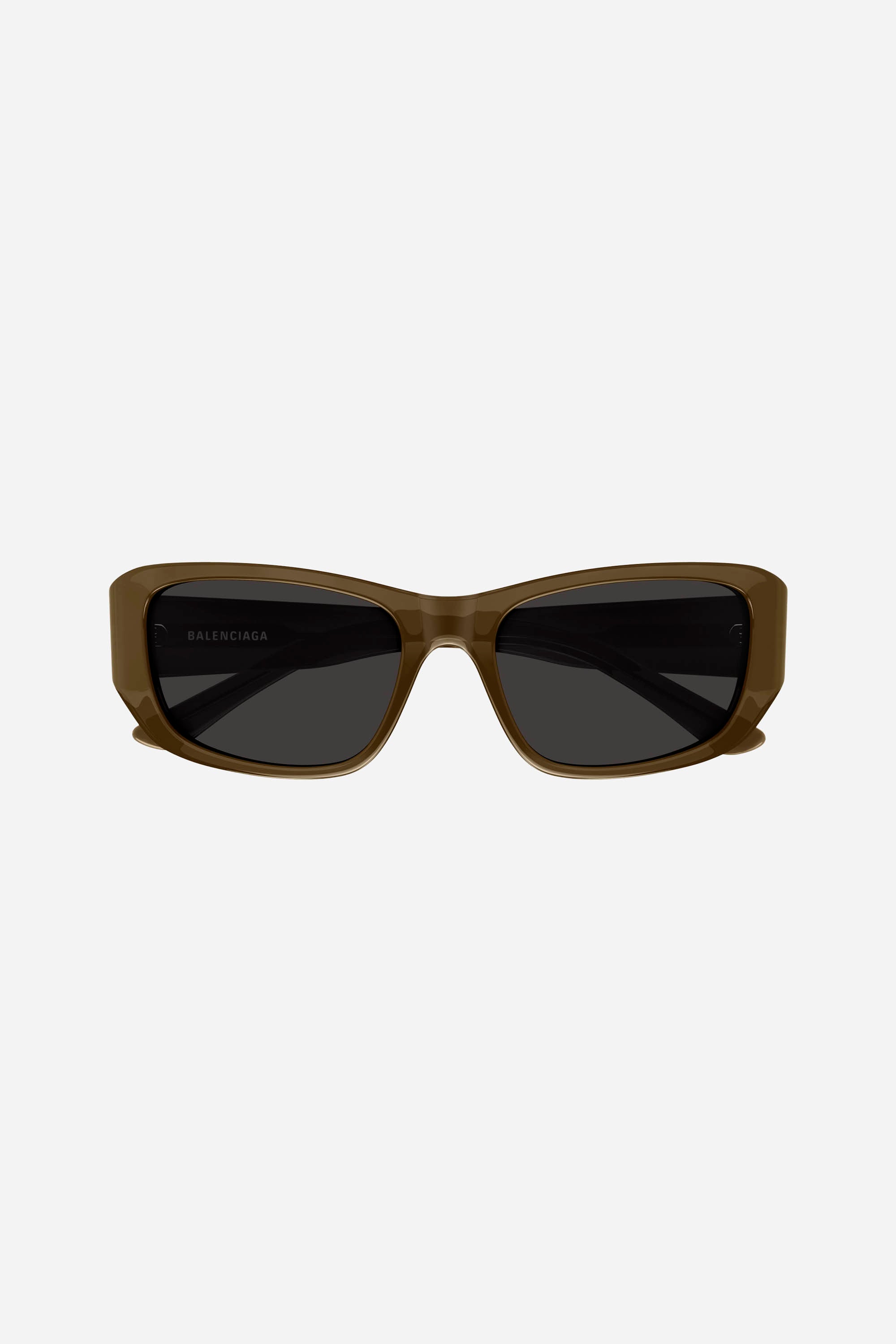Gafas de sol unisex rectangulares marrones y grises
