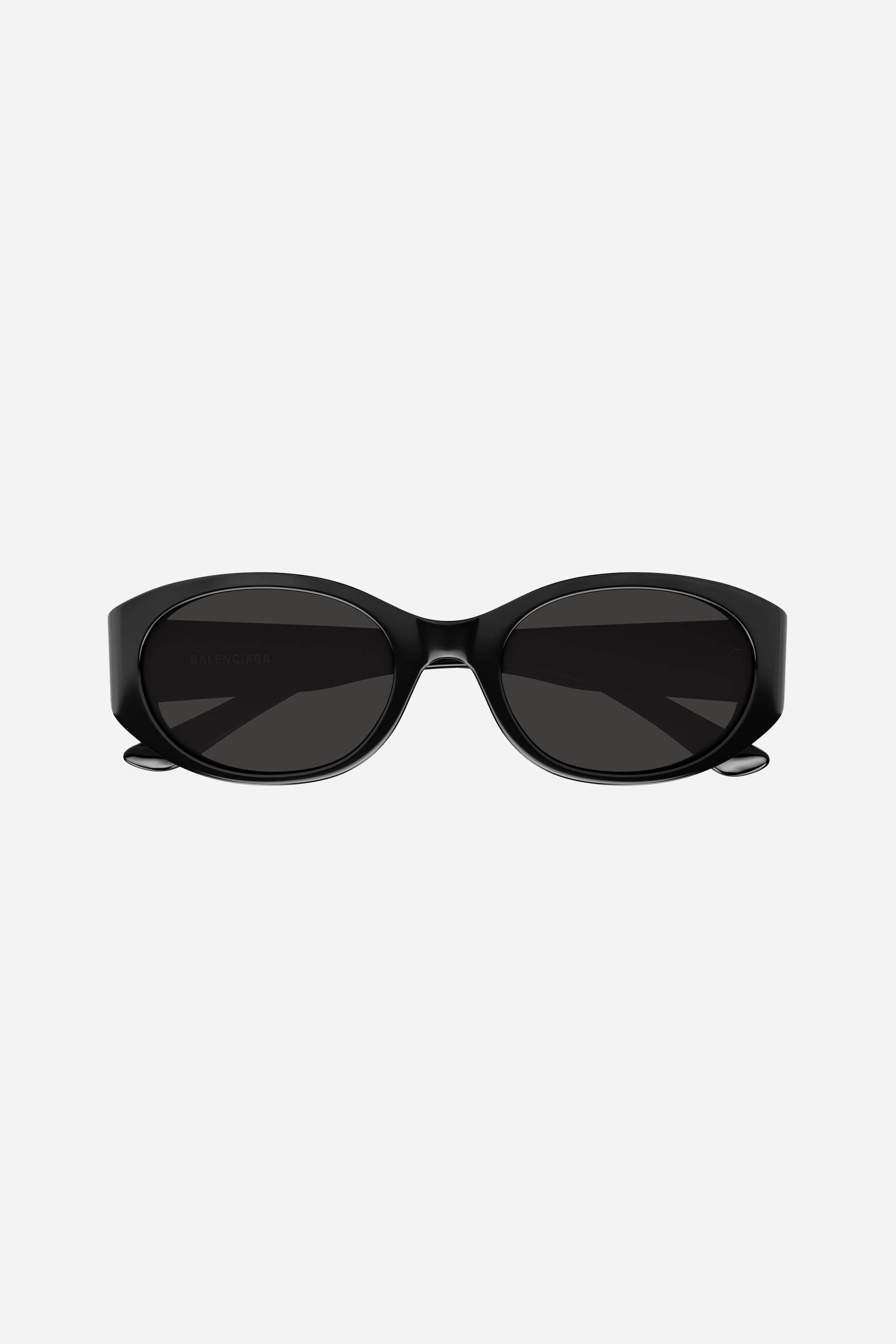 Gafas de sol Balenciaga ovaladas negras con lentes grises